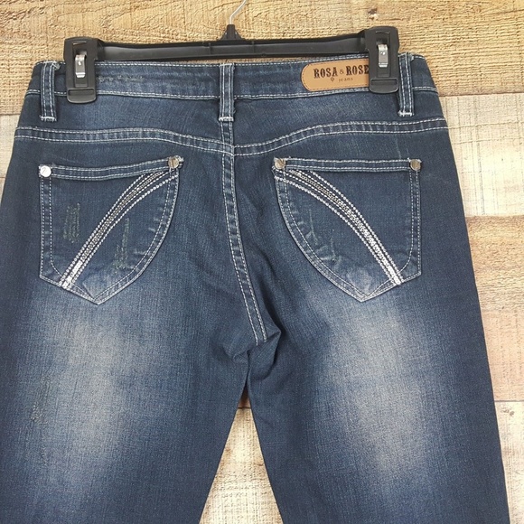 Rosa & Rose Jeans Women's Size 1 Dark Blue Denim D - Picture 5 of 8